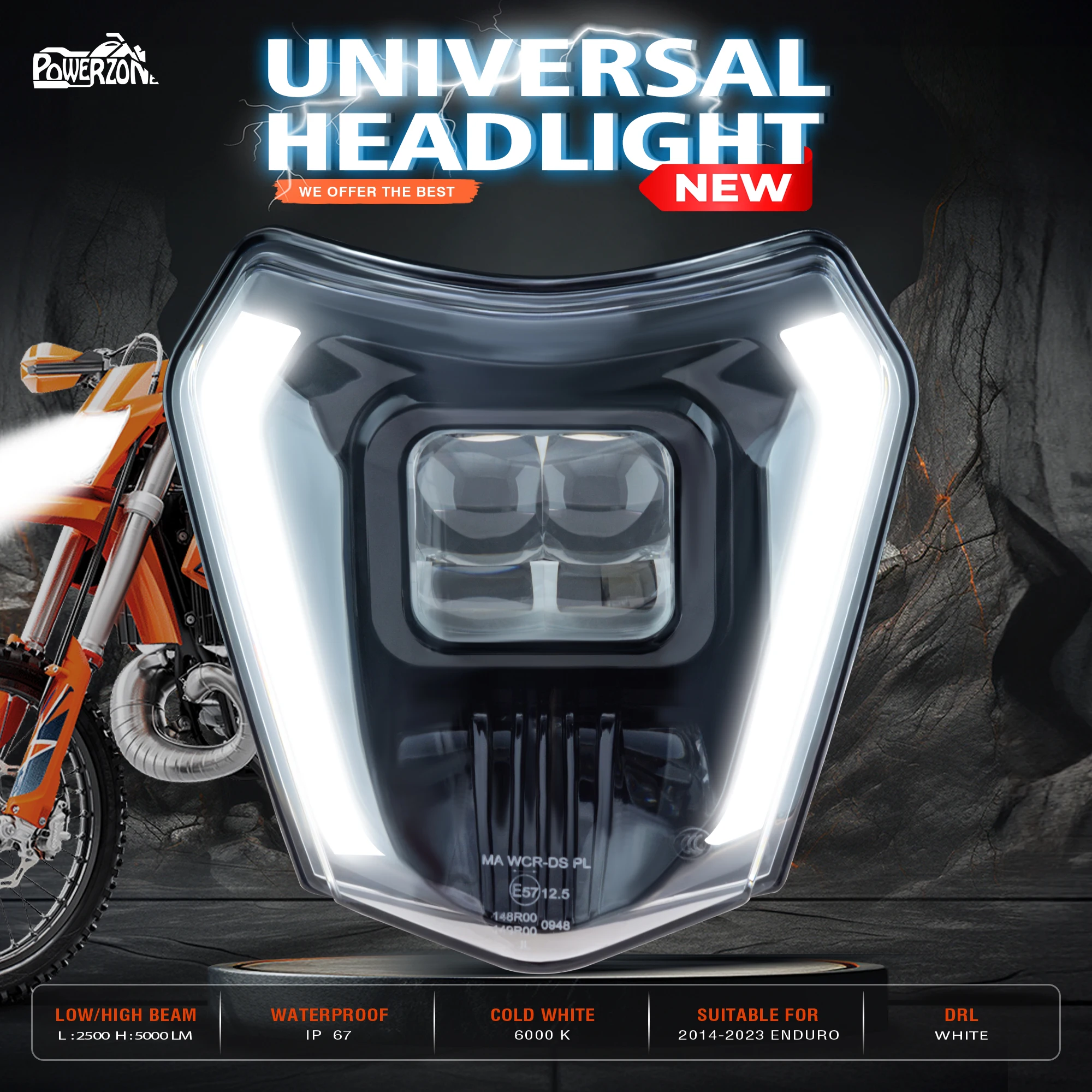 

Powerzone для KTM светодиодный обтекатель фар для мотокросса EXC XC SXF XCW SX MX 250 300 450 Dirt Bike MX Moto Accesorios