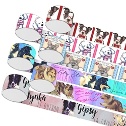 5 Yards Multi Size Dog Puppy Printed Grosgrain Ribbons DIY Hair Bow Accessories Gift Wrap Ribbon For Home Decoration,5Yc8978