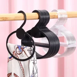 10Pcs Oval Scarf Shawl Tie Holder Circle Shape Coat Hanger Multifunctional Clothes Display Slots Holder Organizer Space Saving