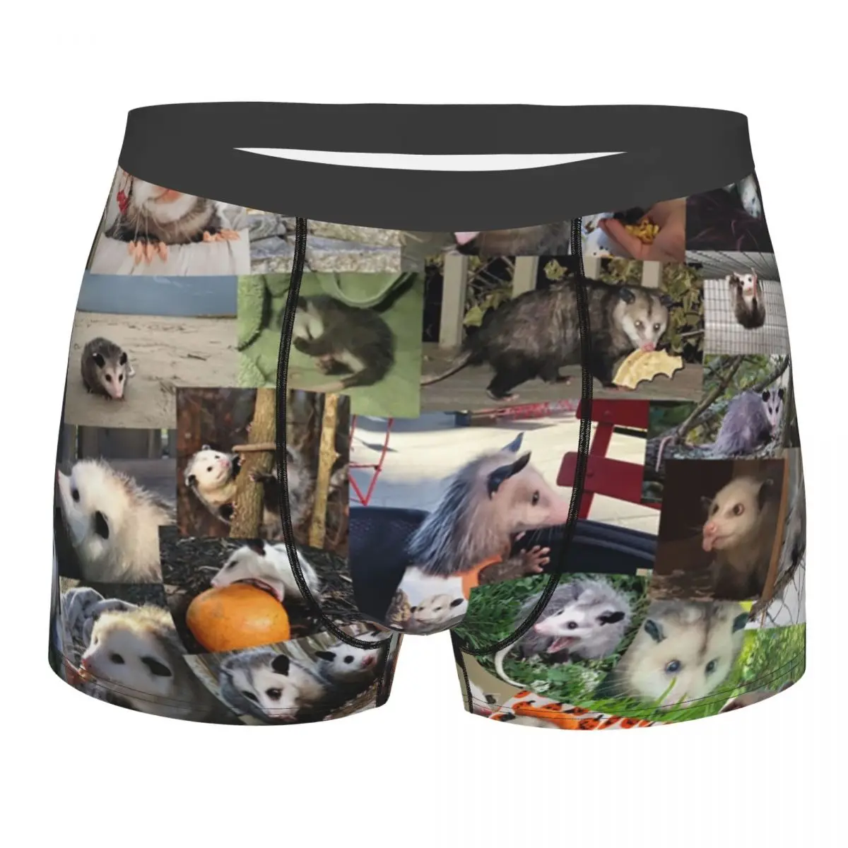 Custom Fashion Ultimate Opossums Boxers Shorts Underpants Men's Stretch Animal Pet Briefs Underwear