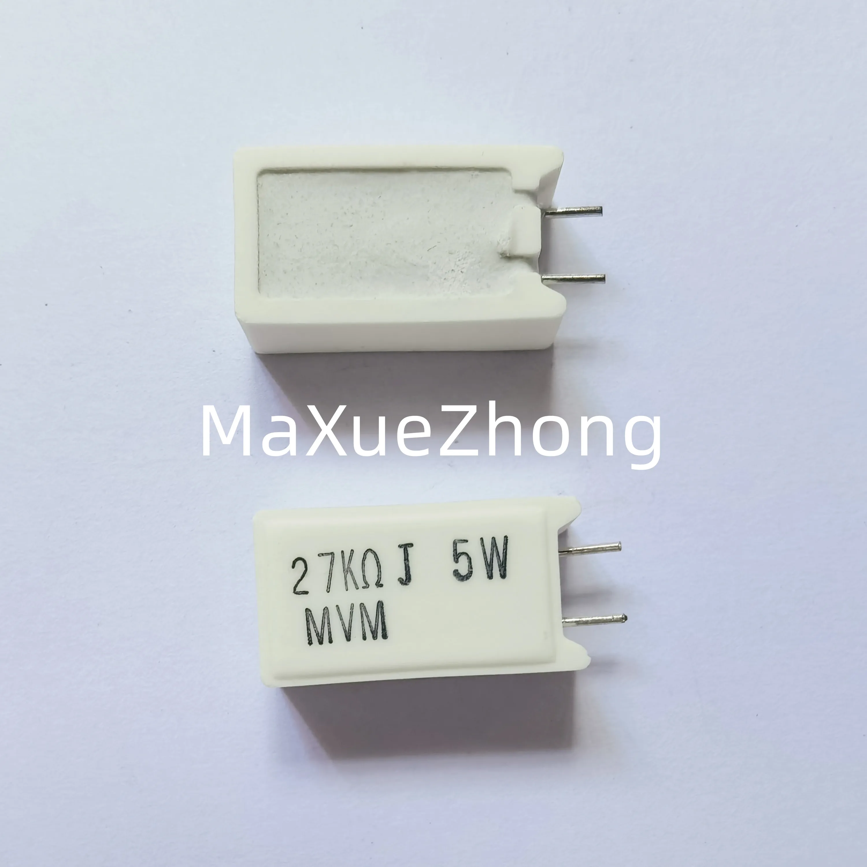 Original New 100% 5W27KJ MVM5JB27K0 5W 27K 5% cement wire wound vertical frequency division ceramic resistor 14x25x9 (Inductor)