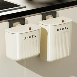 UFORU Wall-mounted kitchen trash can , with lid for garbage collection in the living room, bedroom, and bathroom.