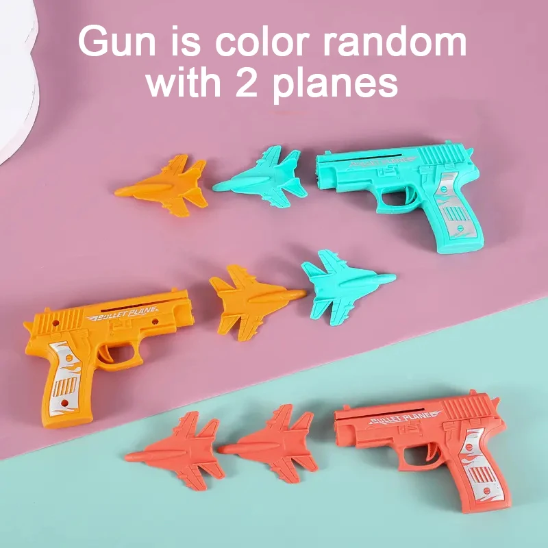Lanciatore di aerei Catapulta Tiro all'aperto Pistola giocattolo Lanciatore di aliante Pistola per aereo Divertimento creativo Giocattolo sportivo Modello Colore casuale