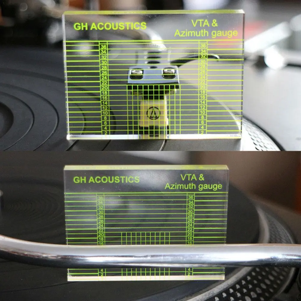 

VTA Balance And Azimuth Adjustment Ruler Vinyl Record Player Measuring Phono Tonearm VTA/Cartridge Azimuth Ruler Bag