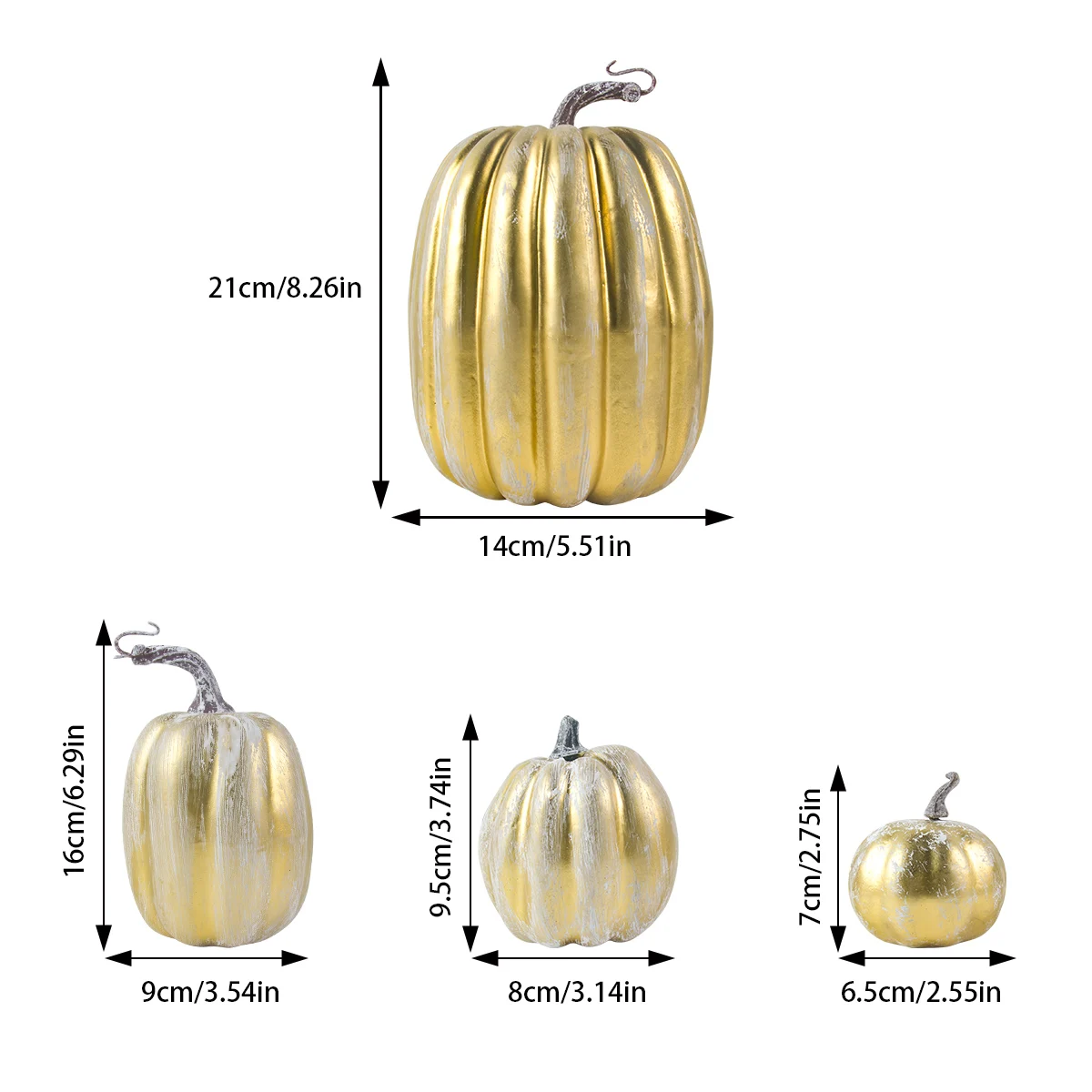 Halloween Simulation Pumpkin Artificial Crafts Gold White Black Thanksgiving Harvest Festival Halloween Party Home Decoration