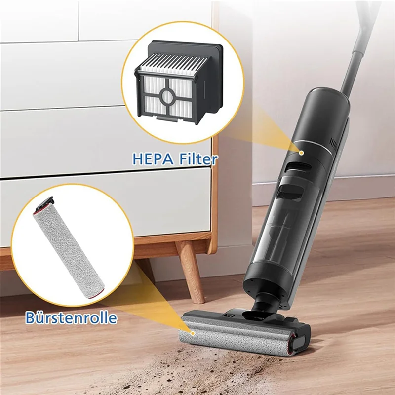 AB45 2 Set Brush Roll And Hepa Filter For Dreame H12 Pro Wet Dry Vacuum Cleaner Replacement Parts