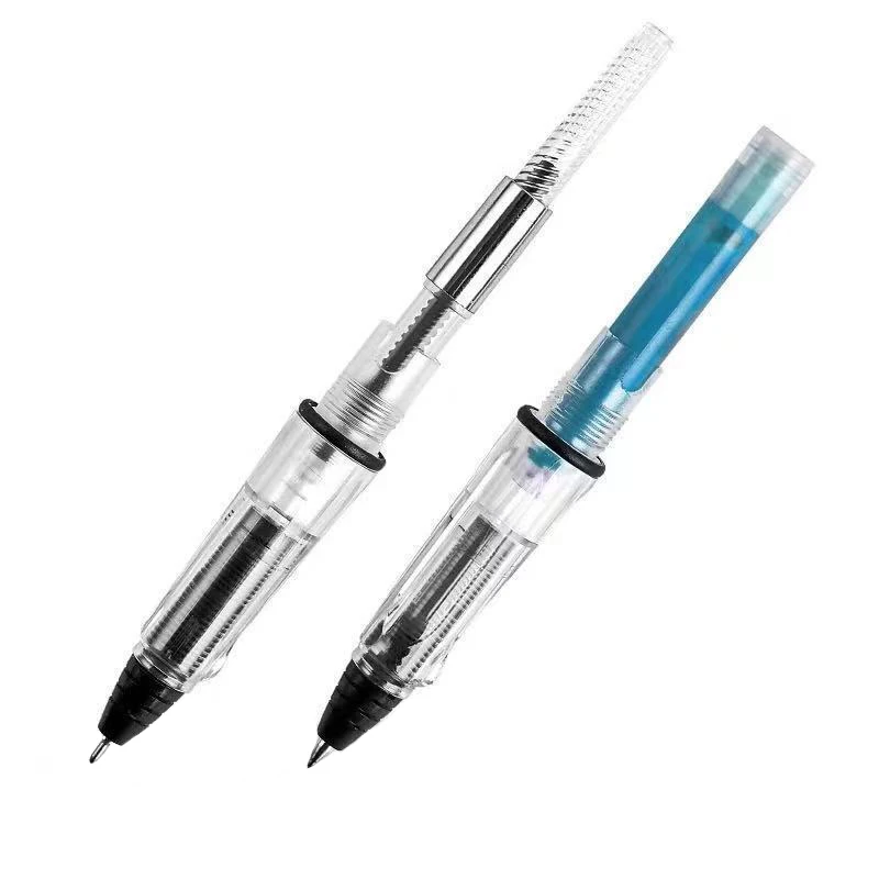 Refillable Rollerball Gel Pen for Students, Replaceable 3.4 Ink Cartridges, Ink Refillable Water-based Pen, Study Stationery