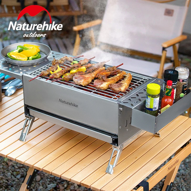 Naturehike Outdoor stainless steel folding barbecue stove for home and outdoor charcoal barbecue portable folding barbecue stove