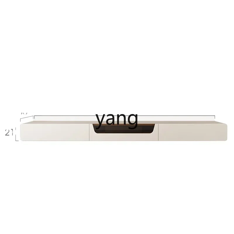 LTT Cream Wind Living Room Smart Projector TV Cabinet Suspension Laser Projector Floor Cabinet