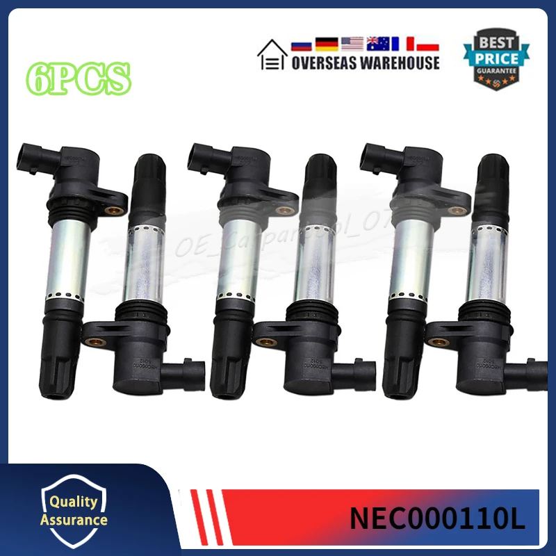 

NEC000110L For 2002-2006 Land Rover Freelander 2.5L Ignition Coils 6Pcs NEC000070