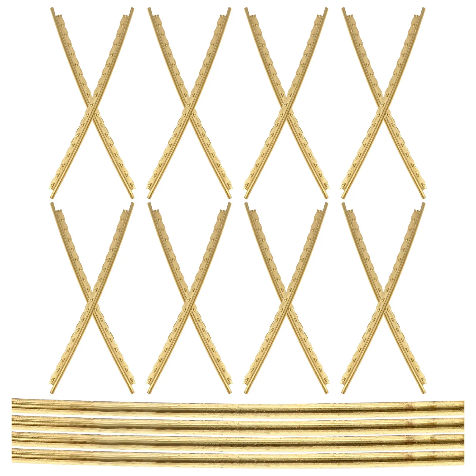 20Pcs Guitar Fret Wire Set for Acoustic and Electric Guitar Fingerboard Repair with Brass Fret Wires Professional Grade Upgrade