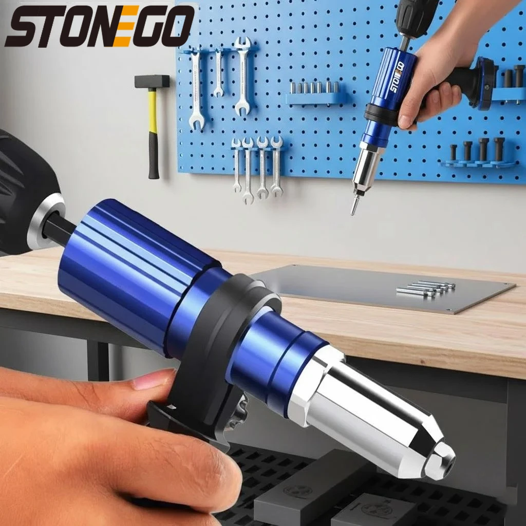 

Электрический адаптер для заклепочника 2,4-4,8 мм, беспроводной инструмент для установки заклепочных гаек, насадка для дрели, инструмент для вытягивания гаек