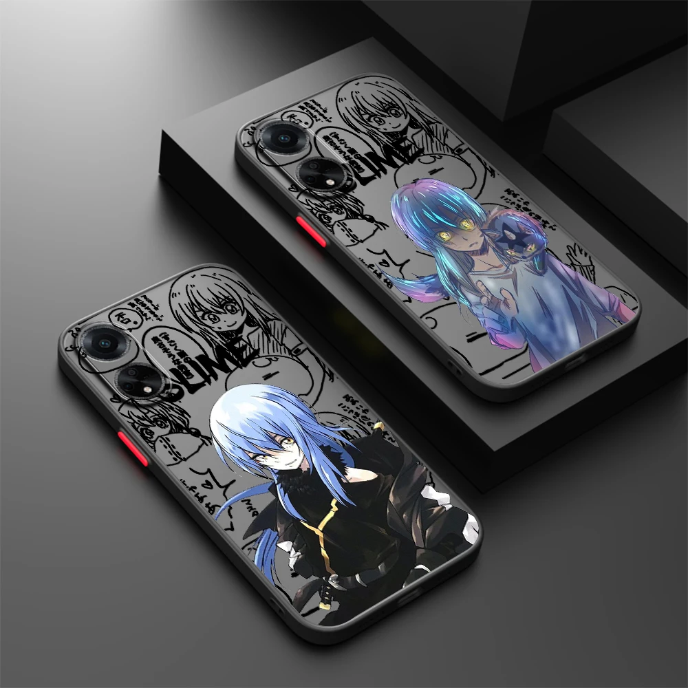 R-Rimuru T-Tempest Cool Anime Frosted Translucent For OPPO X5 X3 A54S A5 A94 A16 A53S A57 A74 A72 A96 A98 A78 5G Cover