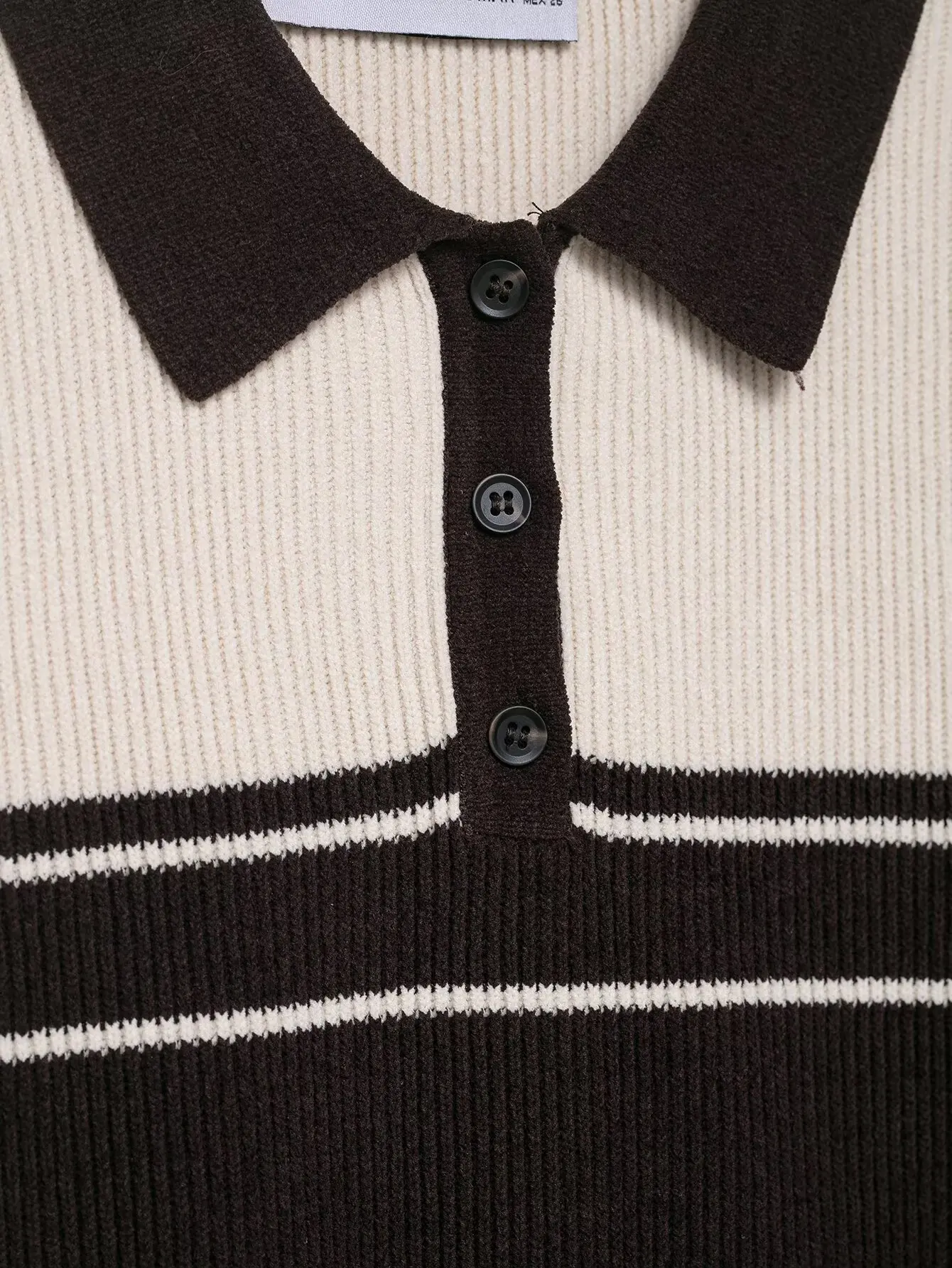 เสื้อโปโลแขนสั้นสไตล์ยุโรป ลายทาง หลวมๆ  แบบถัก  เสื้อผ้าผู้หญิง  เสื้อยืดแขนสั้น  แบบต่อผ้า  เสื้อถักไหมพรมผู้หญิง