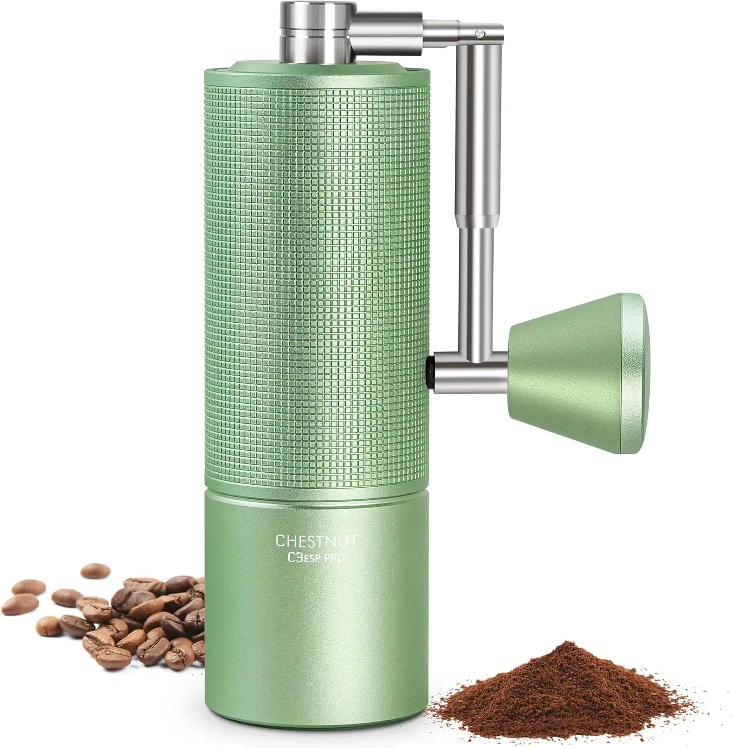 

Chestnut C3 ESP Pro Hand Coffee Grinder, Stainless Steel S2C Conical Burr Manual Coffee Grinder with Foldable Handle, Adjustable