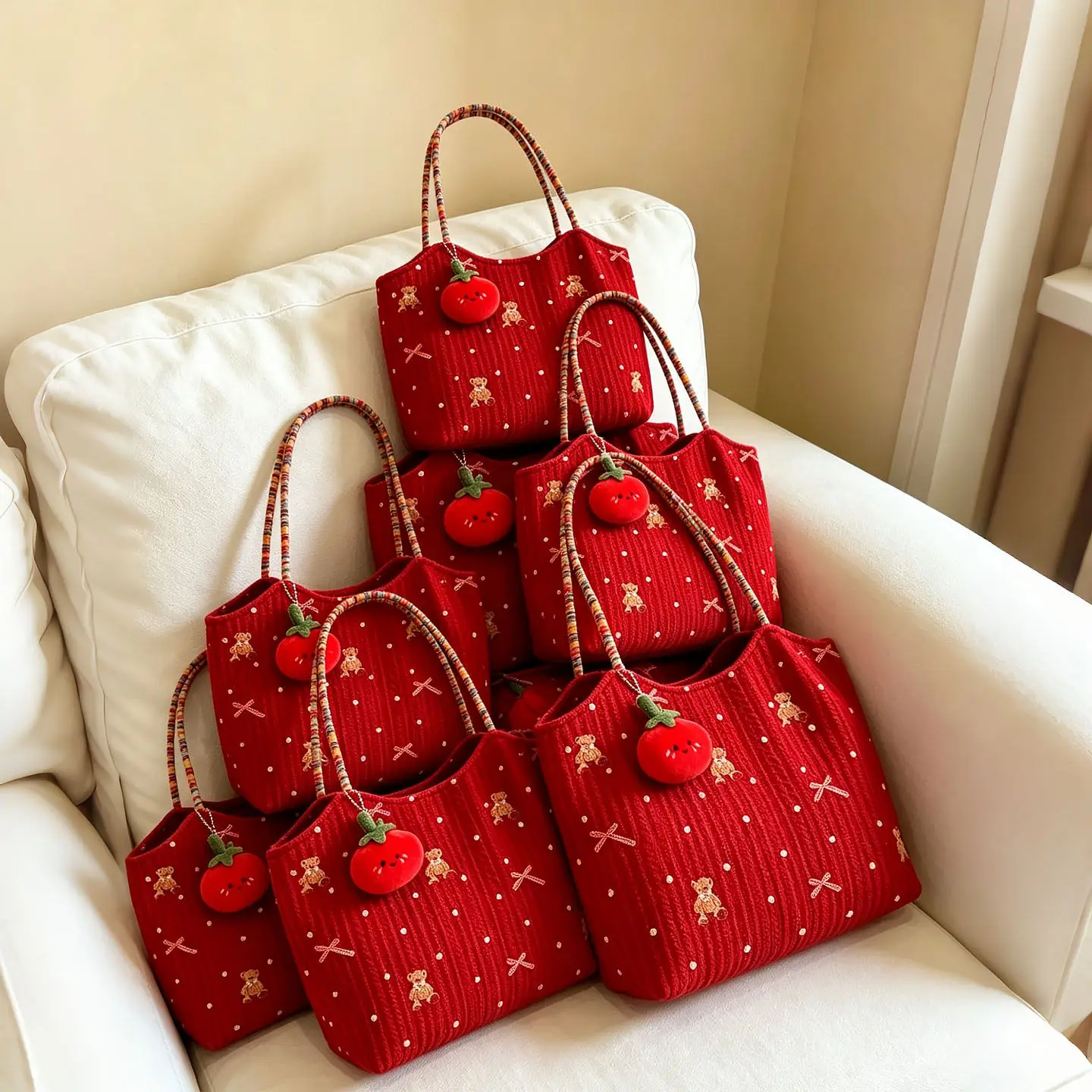 red-bear-wedding-favor-bag-practical-canvas-bag-for-bridesmaid-korean-style-wedding-celebration-gift-item-from-mainland-china