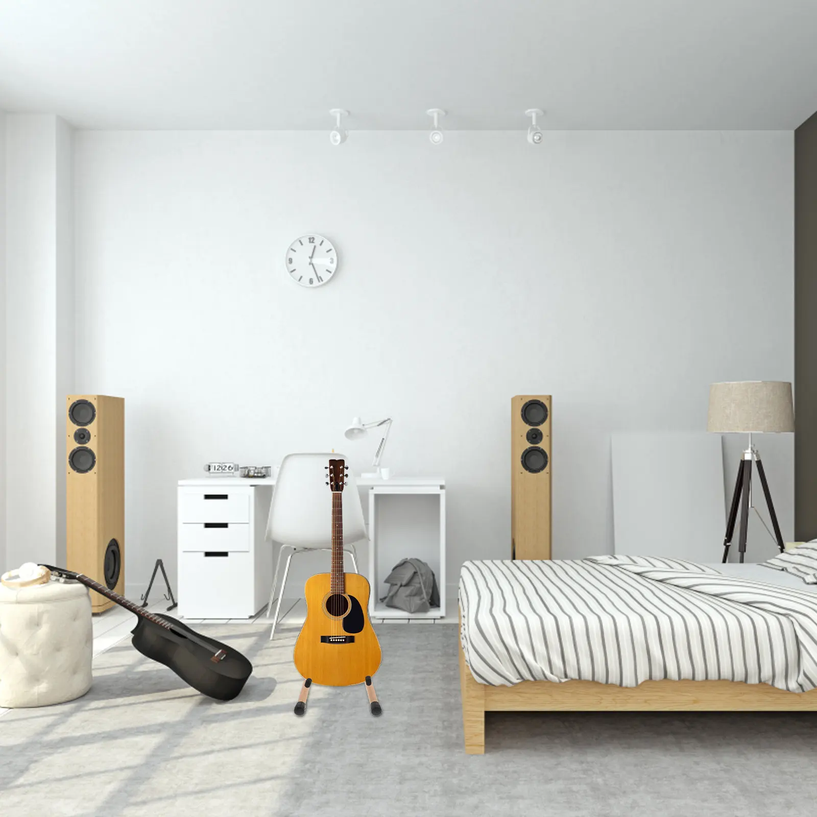 

Подставка для бас-гитары, классической гитары, виолончели, акустических и электрических инструментов, напольная, цвет хаки, бамбуковая