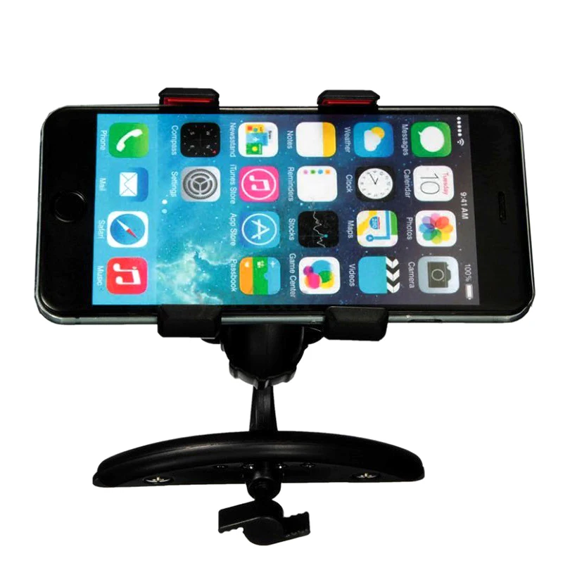 Supporto per telefono per auto con slot per CD Supporto per telefono universale per CD Supporto per telefono regolabile con rotazione per iPhone 12 Samsung Huawei