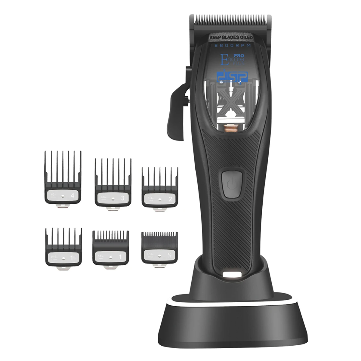 10000RPM Magnetic Vector Motor Professional Men's Hair Clipper DLC Blade with Seat Charger Hair Cutting Machine