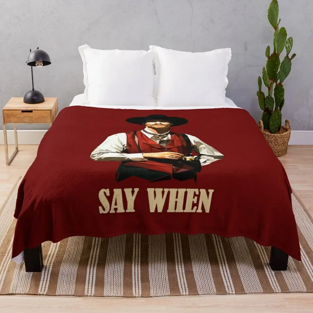 Doc Holliday Say When Throw Blanket