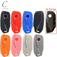 Cocolockey Silicone Key Fob Cover Case for BMW 3 5 7 X1 X3 X5 X7 IX Series 2022-2024 Smart Keyless 4Buttons Car Accessories