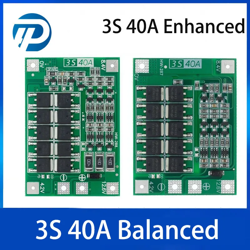 3S 40A Li-ion Lithium Battery Charger Lipo Cell Module PCB BMS Protection Board For Drill Motor 12.6V with Balance