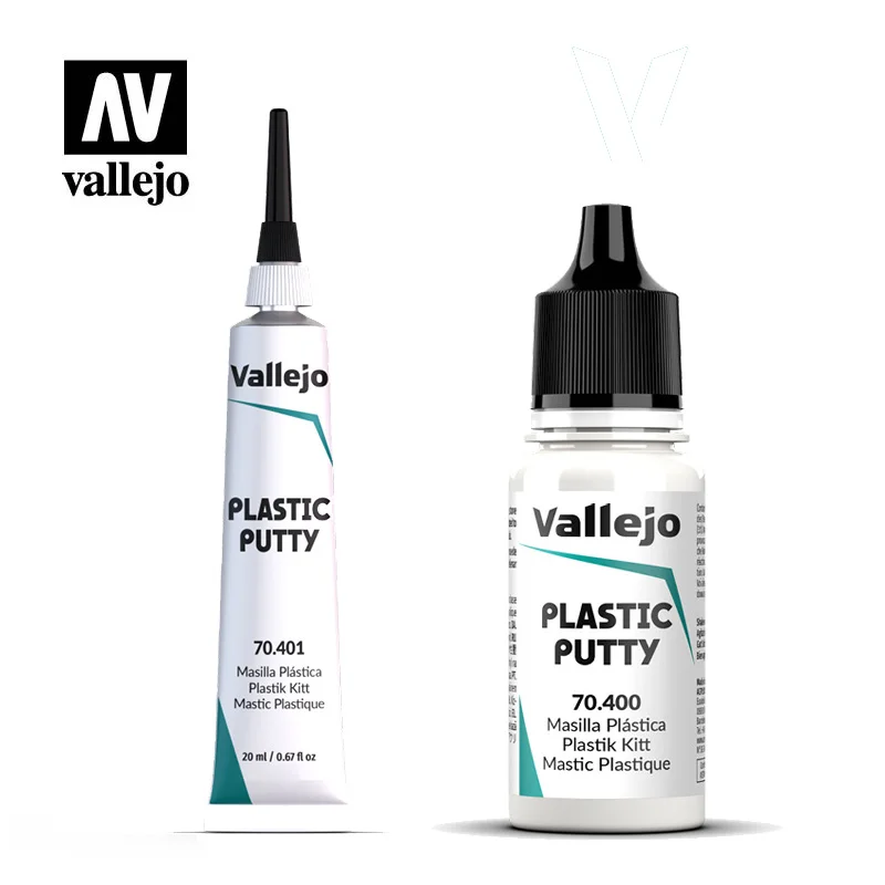 Vallejo AV Eco‑Friendly Acrylic Plastic Putty 70400 Gap Filling Model Filler 70401 Modeling Putty for Scale Model Hobby Repair