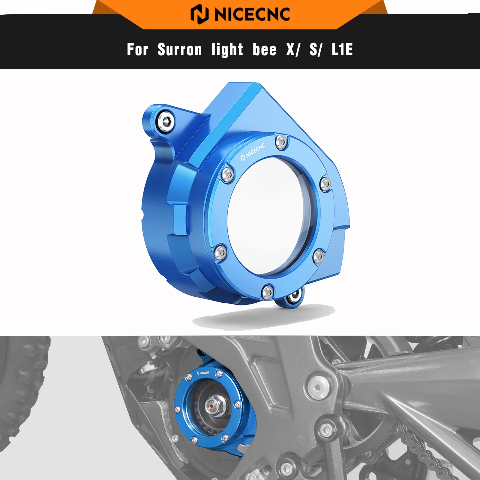 

NICECNC Motor Belt Pulley Protector Cover For Surron light bee X light bee S light bee L1E Segway X160 X260 Sur-ron Accessories