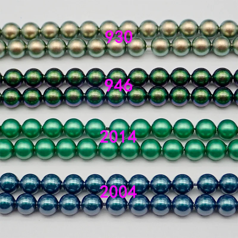 Original Crystals from Austria 5810 Iridescent Color Series Matte Pearl Full Drilled Hole Loose Beads for DIY Jewelry Making