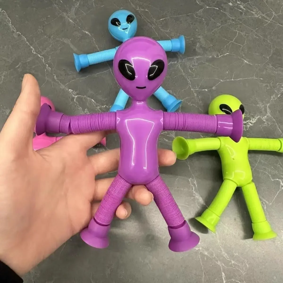 Children\'s Telescopic Alien Suction Cup Toys Kids Pop Tube Sensory Playing Stress Relief Fidget Games Early Education Toy Gifts