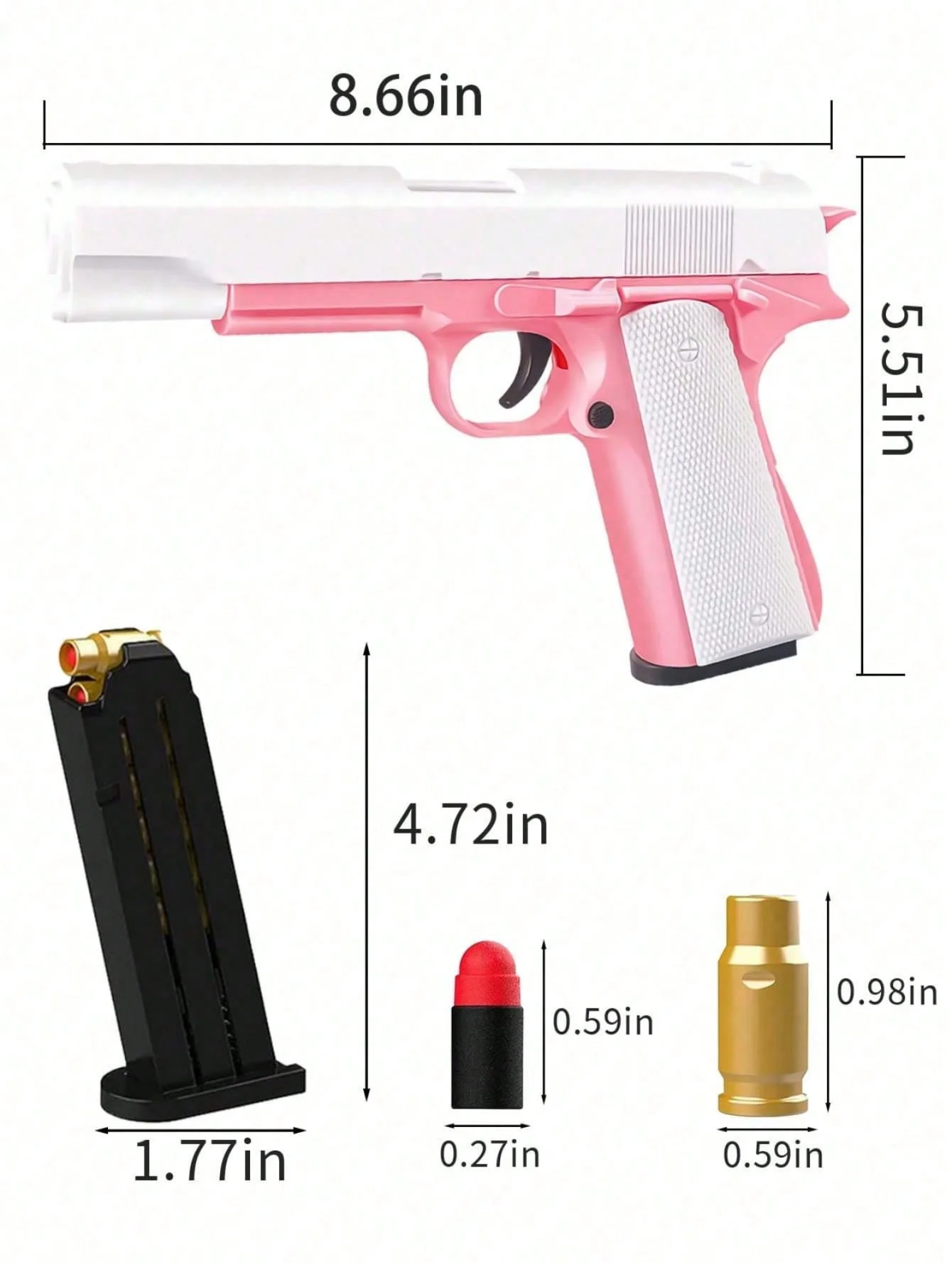 Shell Ejection Soft Bullets Toy Guns For Boys Girls Tiktok Gun Pistol Boys Birthday Gift