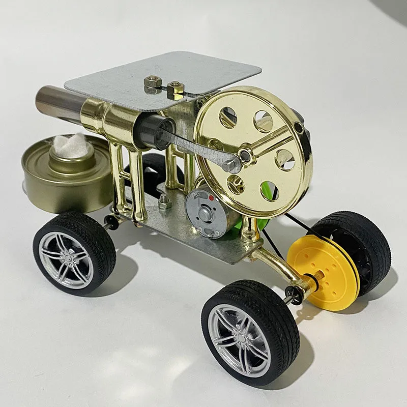

The Stirling engine car weighs 540g and is packaged in a length of 215, width of 110, and height of 140mm