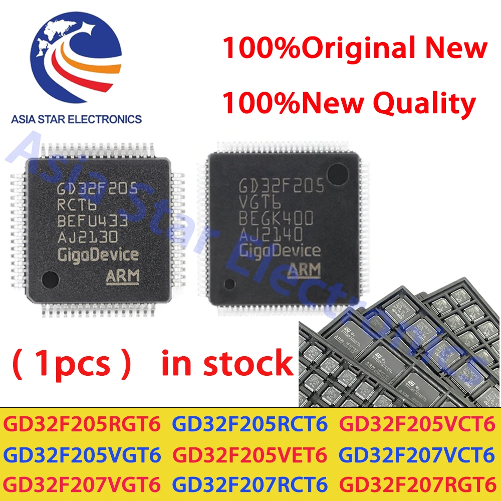 (1piece)New GD32F205RGT6 GD32F205RCT6 GD32F205VCT6 GD32F205VGT6 GD32F205VET6 GD32F207VCT6 GD32F207VGT6 GD32F207RCT6 GD32F207RGT6