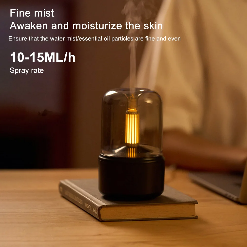 Portable Mini Aroma Diffuser USB Air Humidifier Essential Oil Diffuser Night Light Cold Mist Maker Sprayer for Home Office Gifts