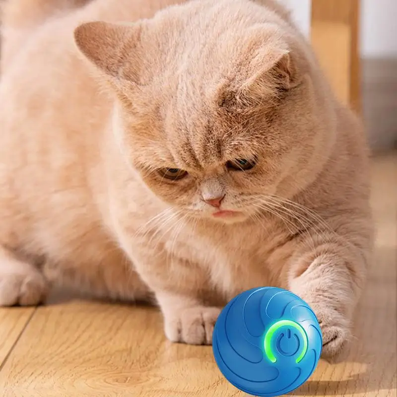 Dog Toys Automatic Ball Puppy Touch Activated Smart Rotating Ball Automatic Rolling Ball Toys With LED Light Suitable For Cats