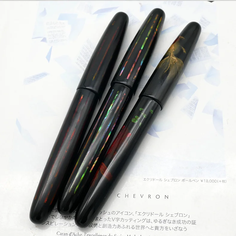 Japanischen schreibwaren super große stift könig stift raw lack hart wie kleber hand-gemalt shell carving WANCHER – Detail 7