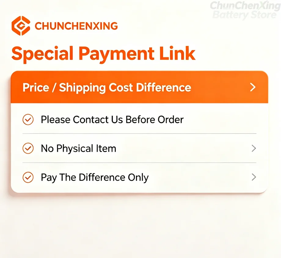 ChunChenXing Special Payment Link for Price / Shipping Cost Difference, NO Physical Item, please contact us before order