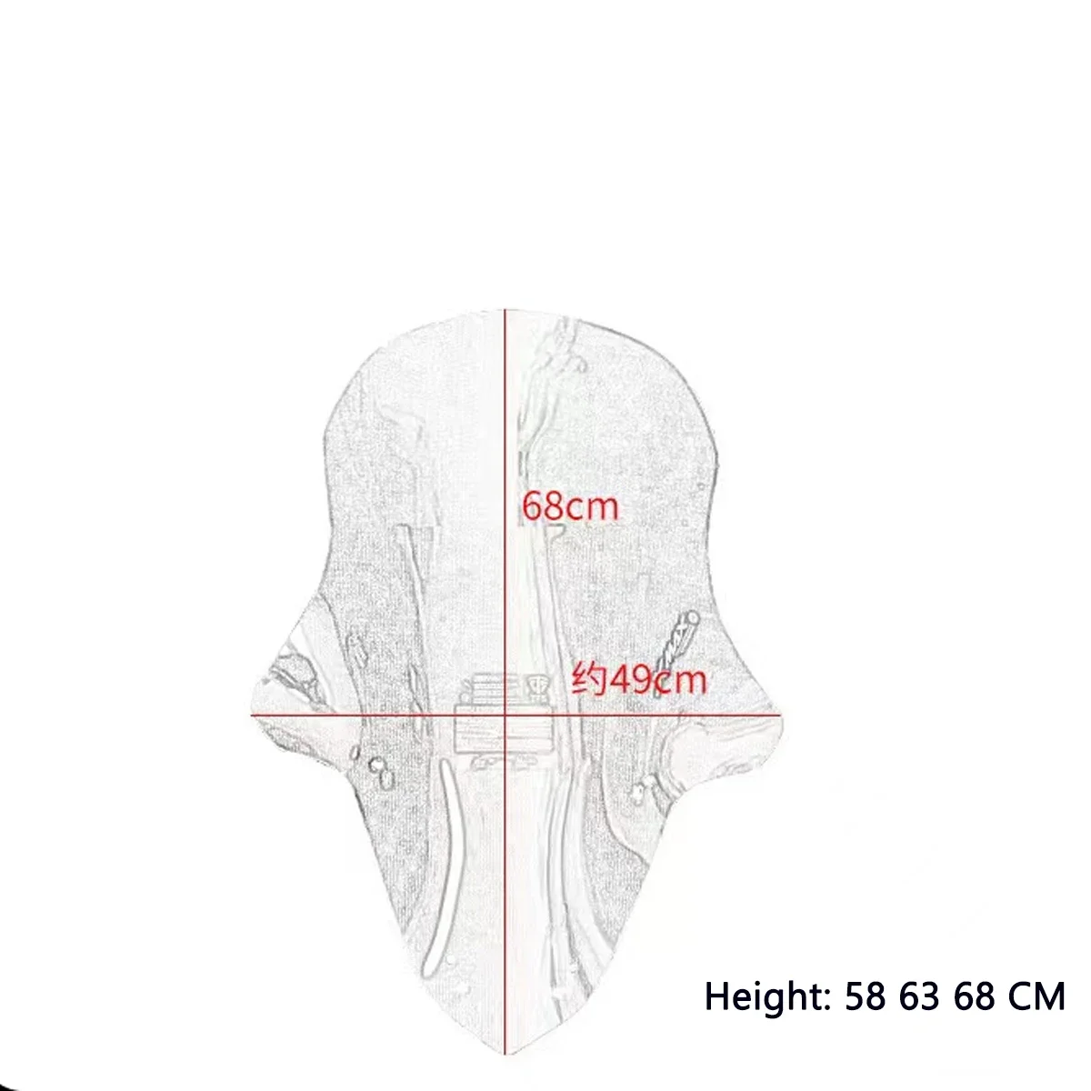

Retrofitting and raising the windshield of the front windshield Outdoor Motor City Commuting FOR YAMAHA XMAX300 XMAX 300 2023