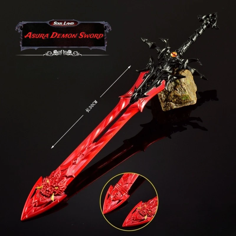 30 centimetri Anima Terra Polvere Cuore Asura Demone spada Anime Periferico katana armi Modelli Giocattolo Coltello Desktop Ornamenti Ragazzi Giocattoli Regali