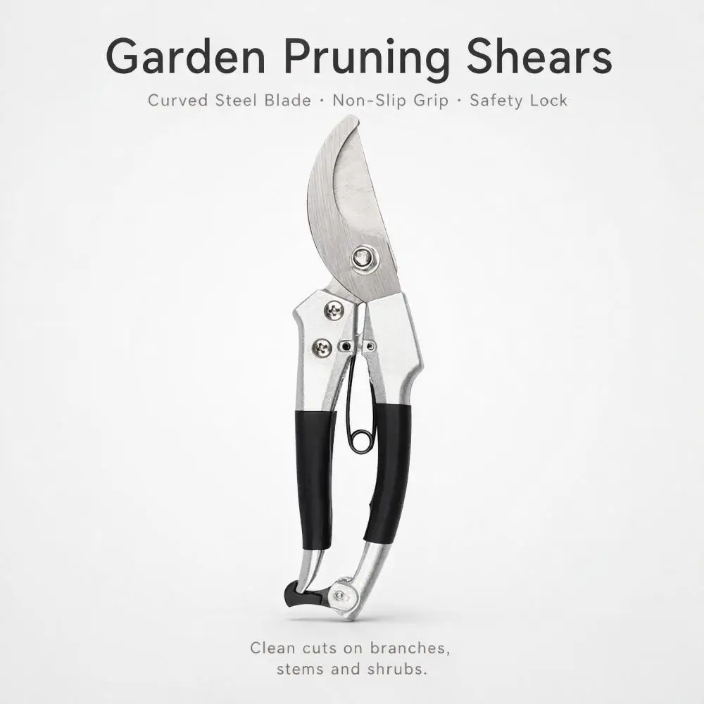 Sharp Pointed Tip Pruning Shears Easy Use Fruit Tree Scissors Garden Pruner Reduces Damage for Fruit Trees Flowers&Green Plants