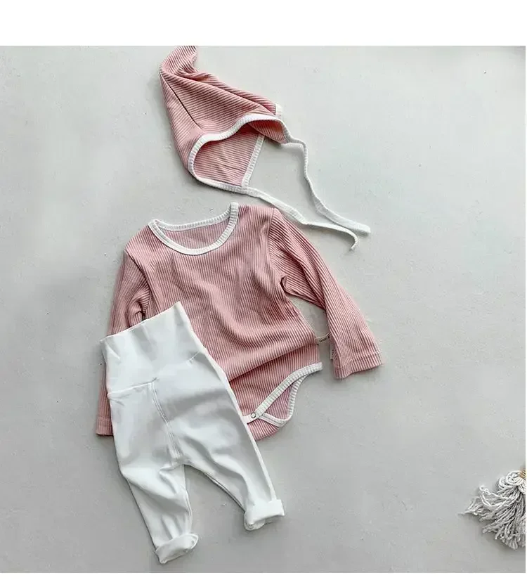 Baby Girls Boys High Waist Pants Autumn Infant Comfortable Solid Leggings Children Long Pants Kids Trousers 0-5T