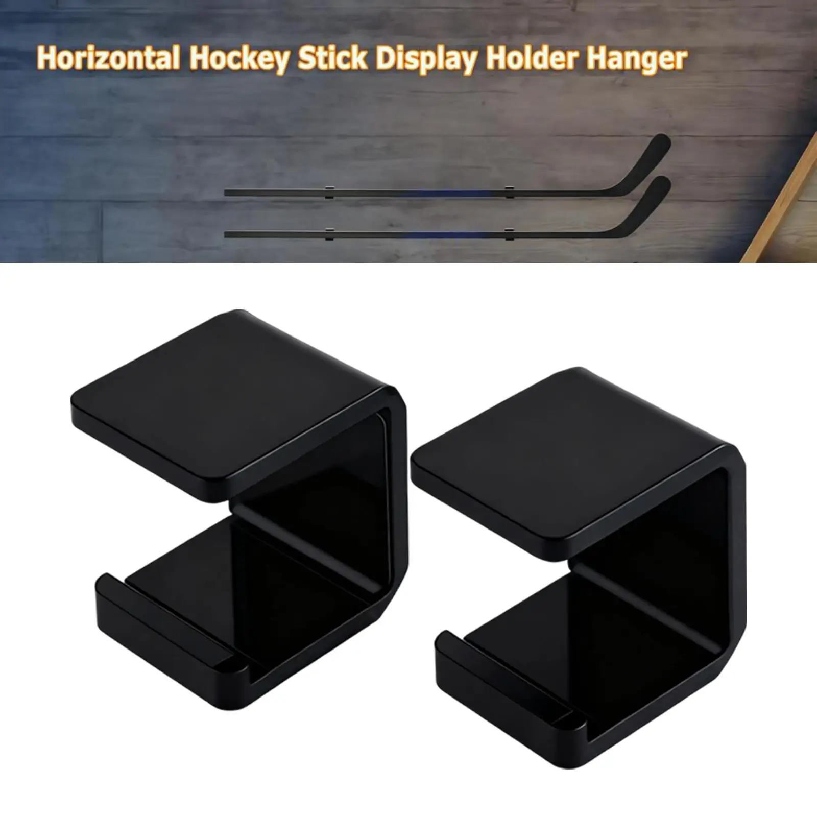 Horizontal Hockey Stick Storage Organizer Acrylic Wall Display Space Saving Rack for Sports Lounge