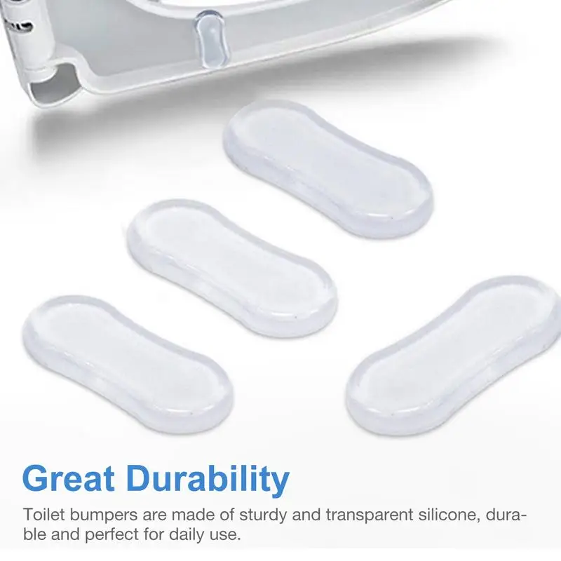 Toilet Seat Bumpers Pads Silicone Pads For Toilet Seat Lid 4pcs Clear Toilet Seat Bumper Replacement For Hotels Hospital And