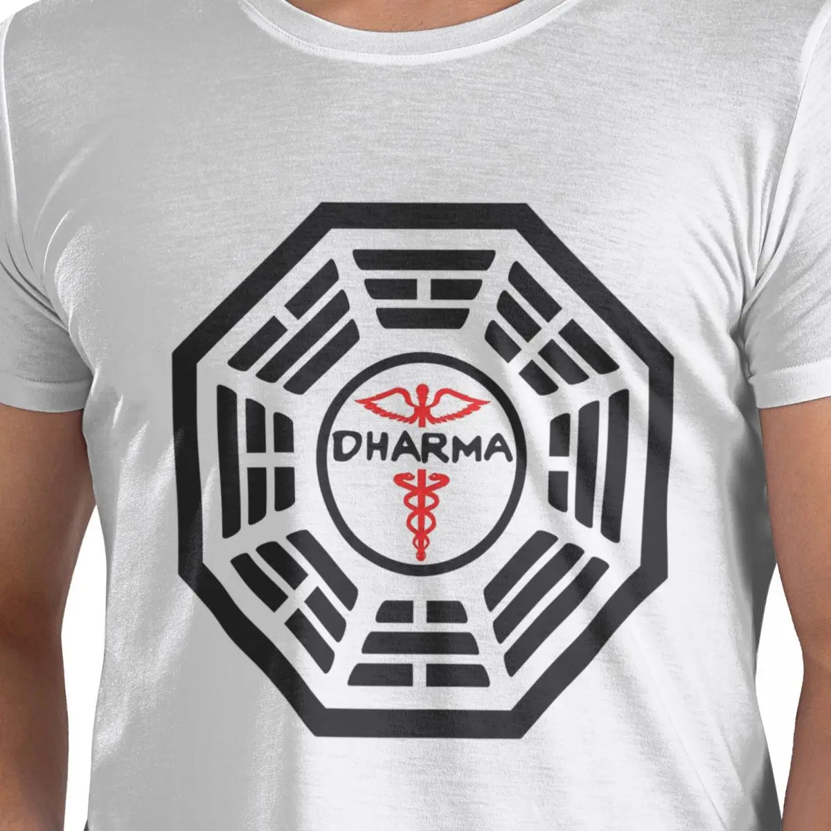 

Lost - Dharma Initiative - The Staff T-Shirt for Men Cotton Oversized T Shirts Men's Short Sleeve Crew Neck Clothes Tops S-6XL