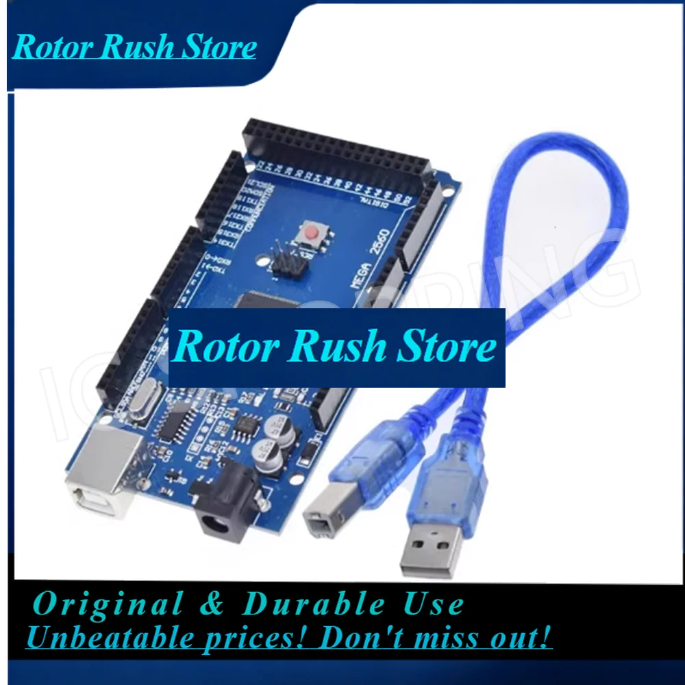 RoRuS10PCS MEGA2560 MEGA 2560 R3 ATmega2560-16AU CH340G AVR USB Board Development Board MEGA2560 For Arduino