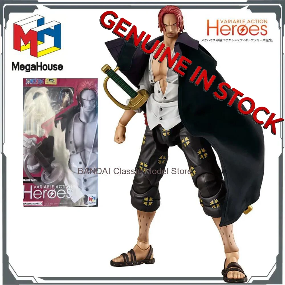 MegaHouse Original Variable Action Heroes Red-Haired Shanks Anime Action Figures Toys for Boys Christmas Gift Collectible Model