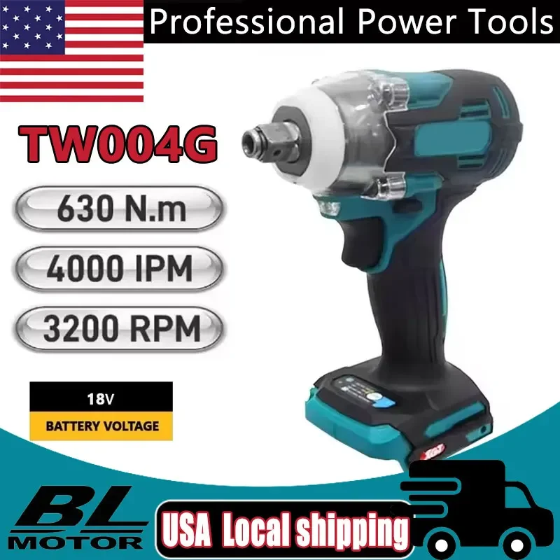 

Fit Makita TW004G 630N.m Brushless Screwdriver Machine Cordless Electric Screwdriver Rechargable Drill Driver 18V Battery