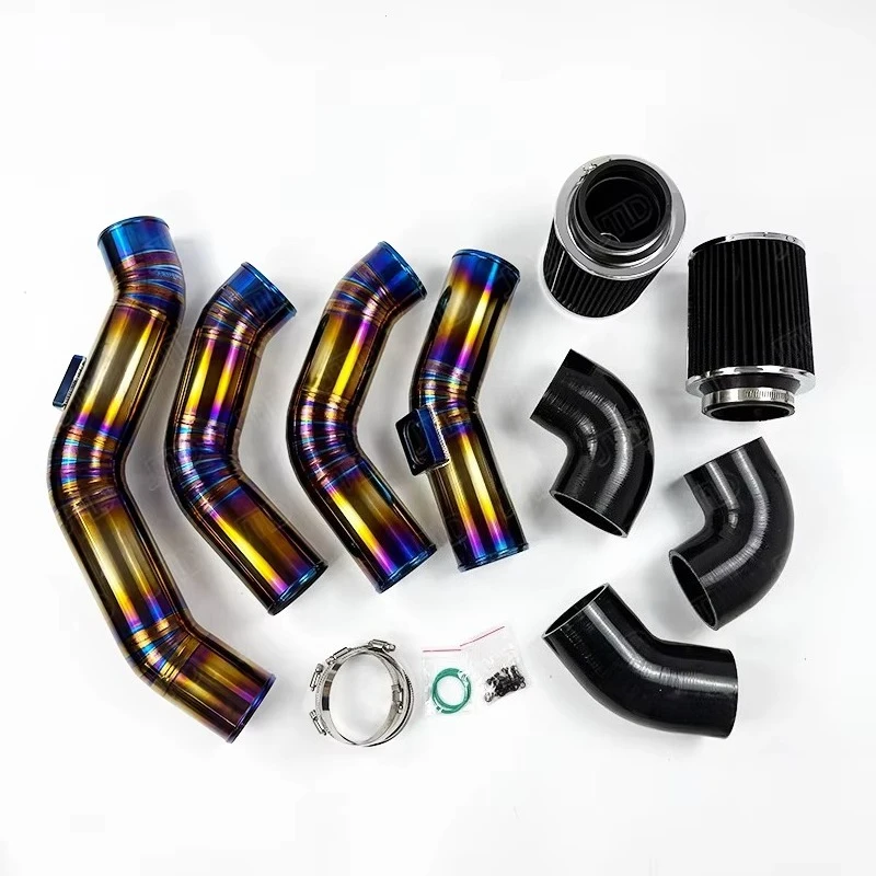Cold Air Intake Titanium Alloy System Kit Exhaust System Pipe for S55 Engine F80 F8X M3 M4 Front Mount Intake