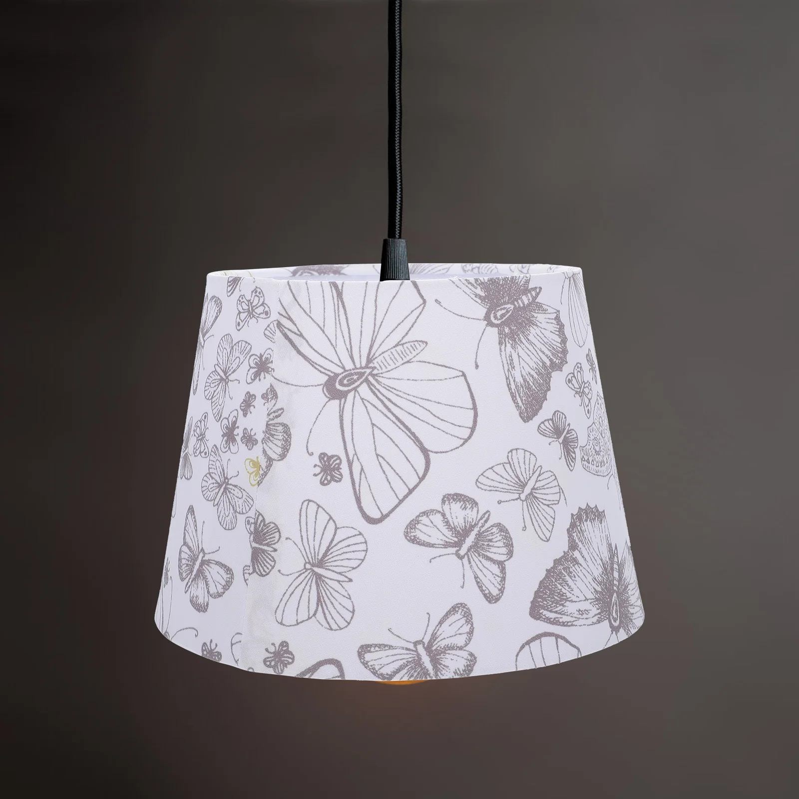 

Retro Fabric Lampshade Round Cover Modern Vintage Table White Sturdy Durable Home Hotel Bedroom Study Library Simple