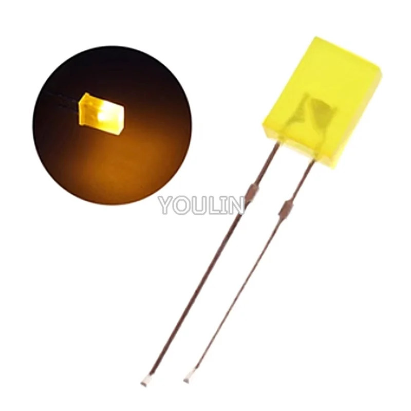 1000PCS/LOT 2*5*7MM Square LED Kit Transparent Light-Emitting Diode Kit 257 LED Diode Red Yellow Green Blue White 5 Colors
